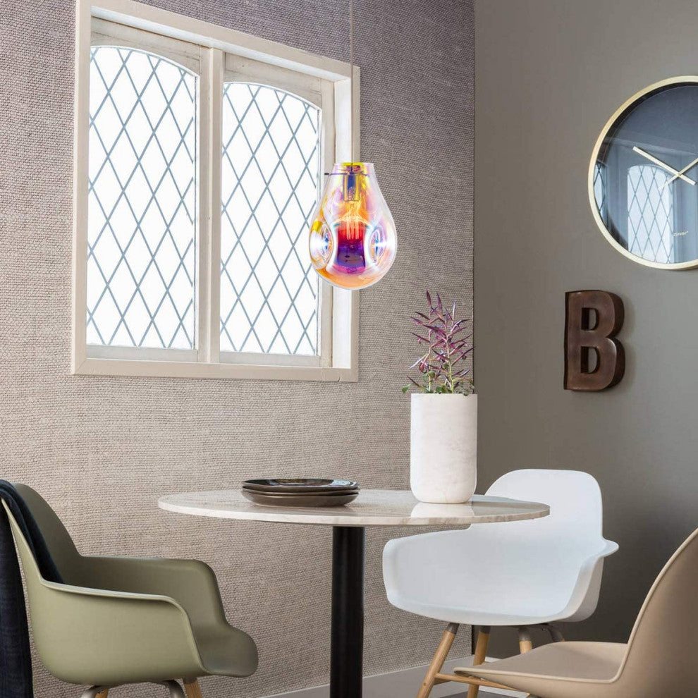 Modern Glass Pendant, Colorful Contemporary Hanging Light