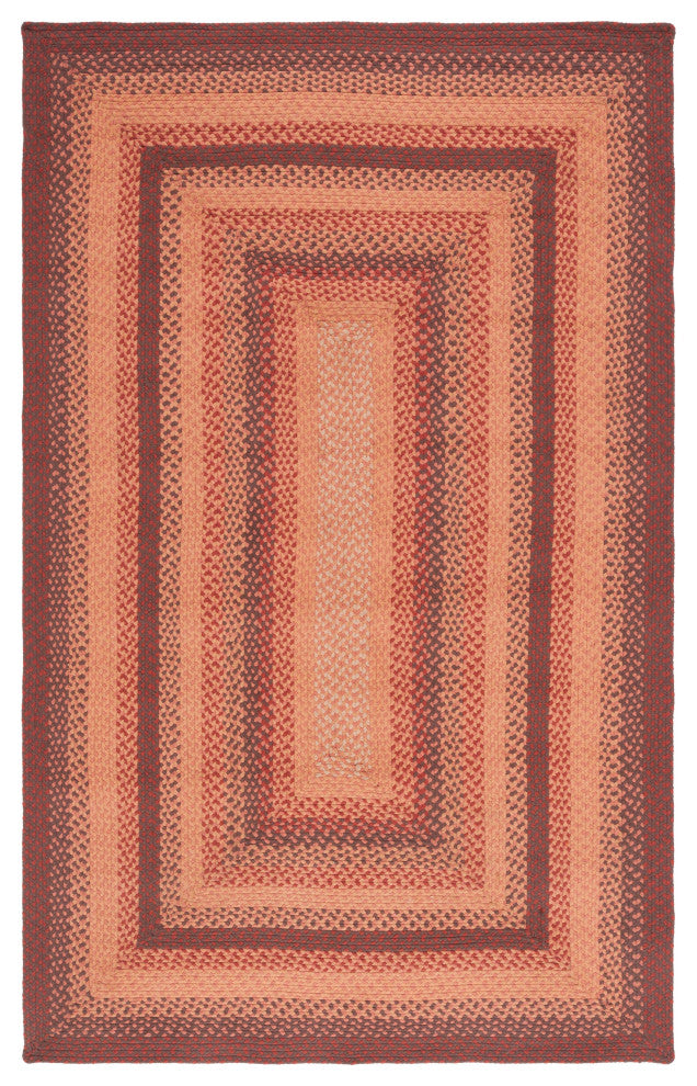 Safavieh Cape Cod Collection BRD651P Rug, Orange/Rust, 3' X 5'