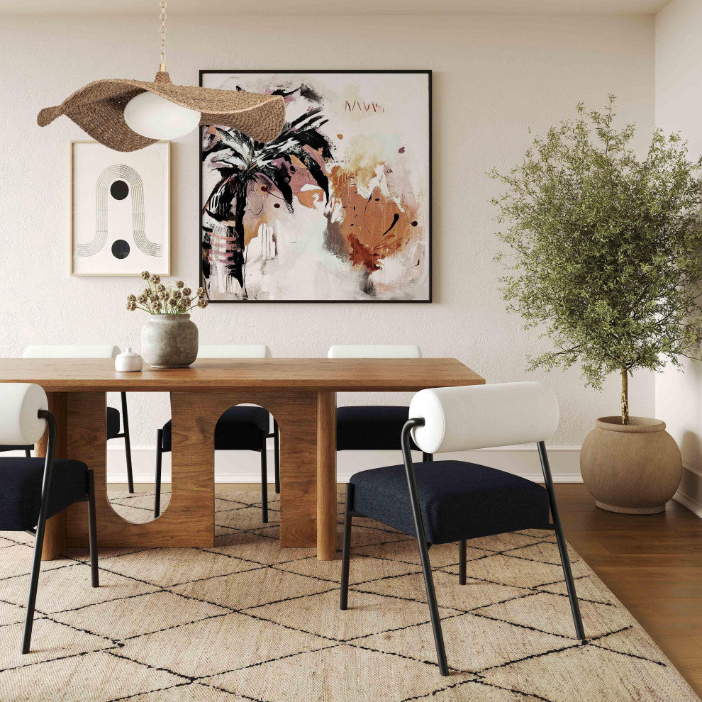 Satra Walnut Rectangular Dining Table - Walnut