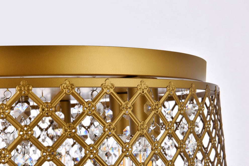 Thomas 6-Light Brass Flush Mount