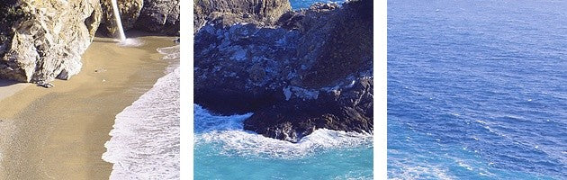 "McWay Cove Big Sur CA" Canvas Art, 36"x12"x1.25"