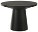 Jasper Ebony Black 22"W Round End Table with Pedestal Base