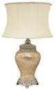 Urban Designs Handcrafted Gatsby Cracked Glass Mosaic Table Lamp
