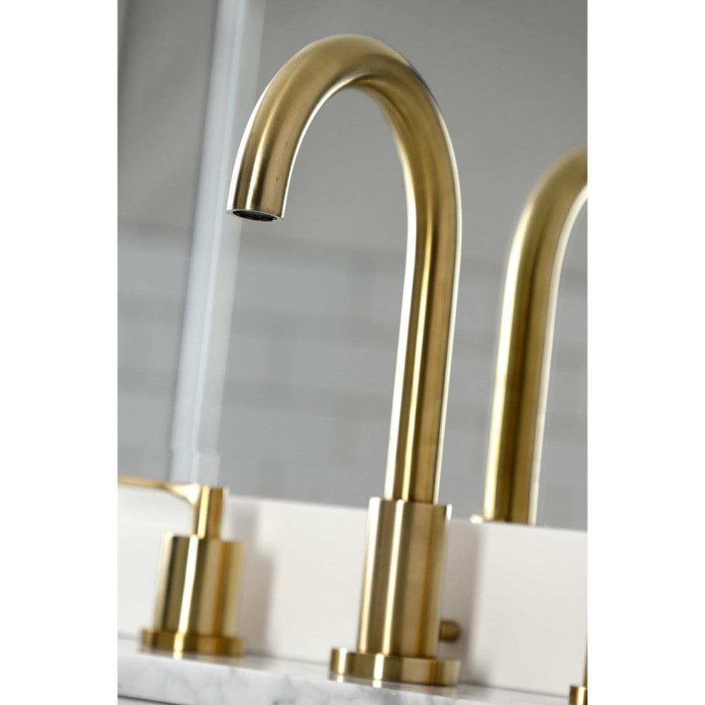 FSC8923SVL Widespread Bathroom Faucet With Brass Pop-Up, Brushed Brass