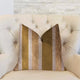 Golden Tan Lines Gold Luxury Throw Pillow, 18"x18"