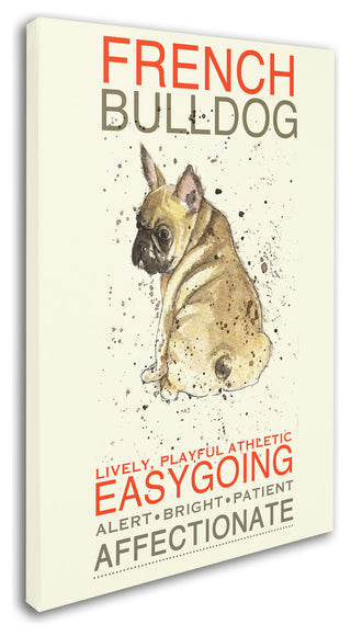 Michelle Campbell 'French Bulldog' Canvas Art, 12" x 19"