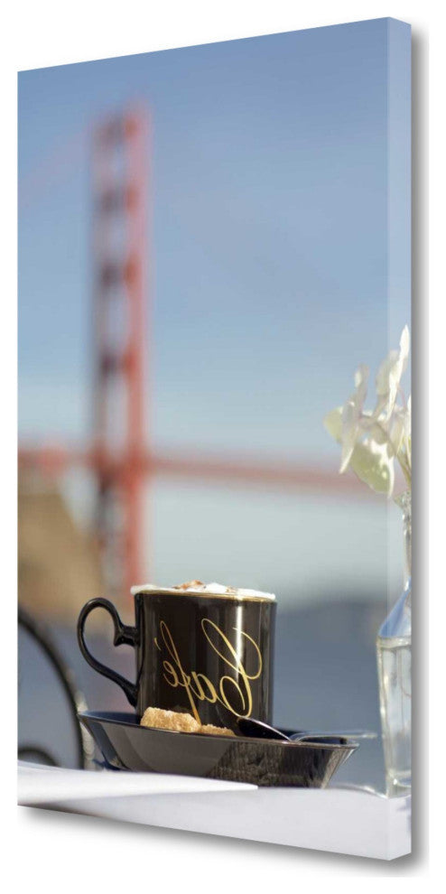 Up Close Caf" Mug Golden Gate Bridge 4 Giclee Wrap Canvas Wall Art