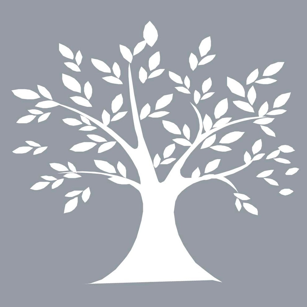 Tree of Life Wall Decal, 46"H x 54" W, Grey