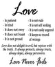 VWAQ Love is patient love is kind wall art decor vinyl decal sayings religious