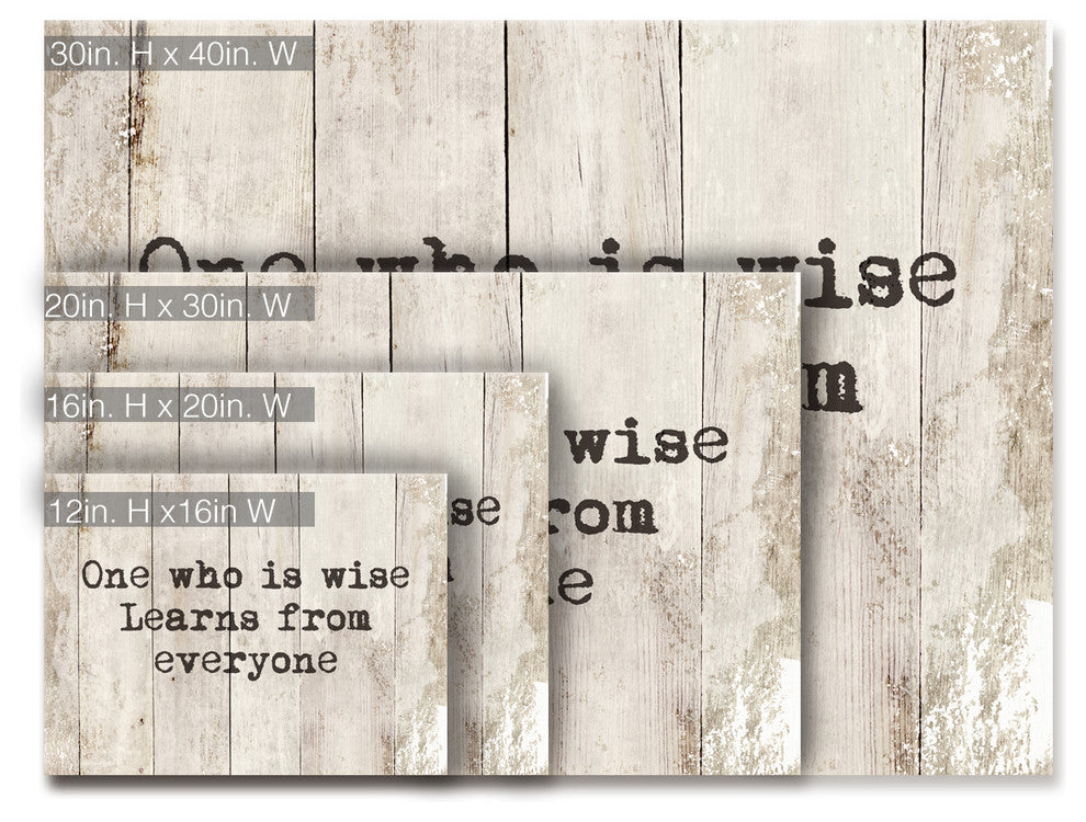Ready2HangArt Inspirational 'Wise Learner' Wrapped Canvas Wall Art