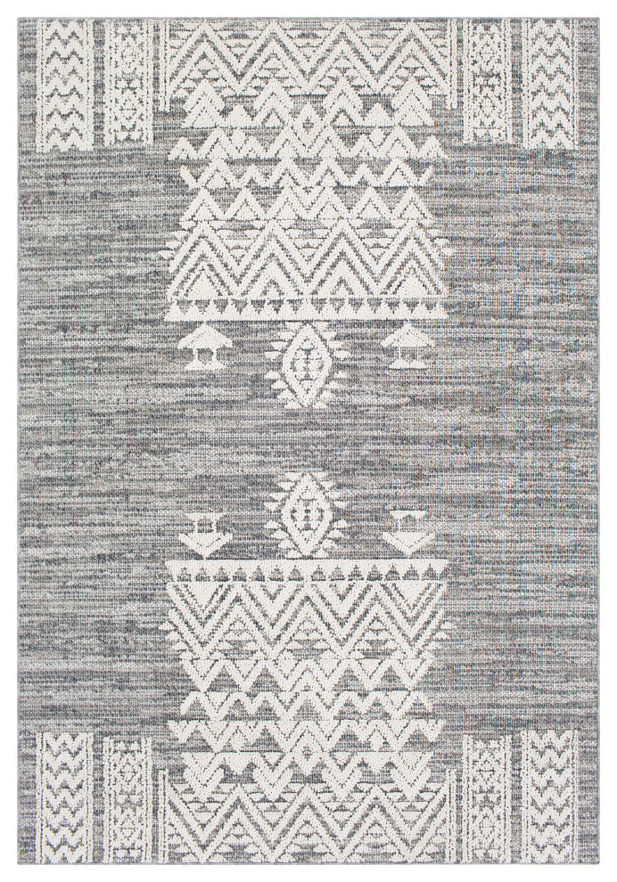 Surya Ariana RIA-2304 4'3"x5'11" Rug, Medium Gray/Taupe/White