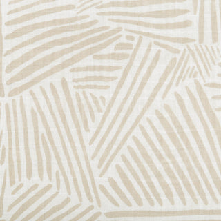 Mini Crib Sheet, GOTS Certified Organic Muslin Cotton, Oat Stripe