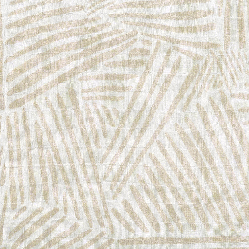 Mini Crib Sheet, GOTS Certified Organic Muslin Cotton, Oat Stripe