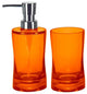 Modern Bathroom 2 Piece Accessory Set, Orange
