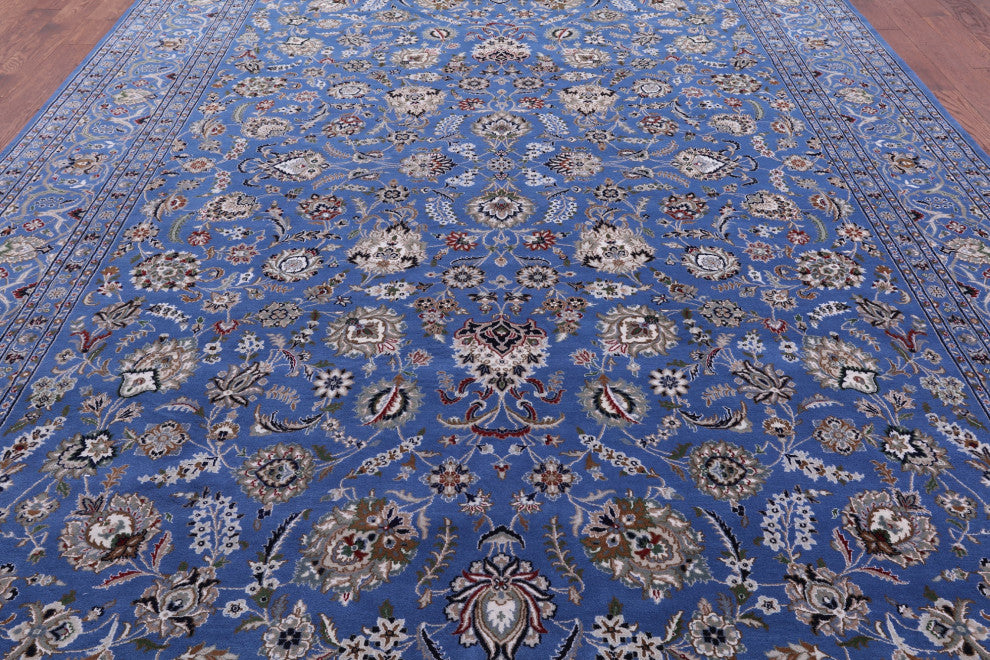 10' 0" X 14' 3" Persian Nain Hand Knotted Wool & Silk Rug - Q14881