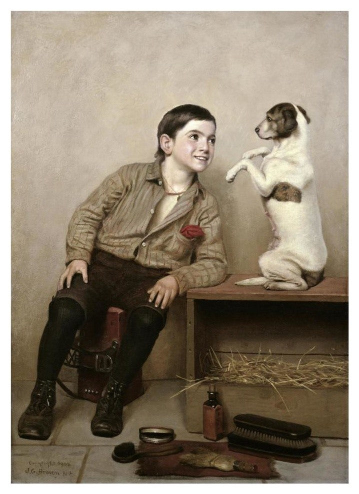 "Begging" Digital Paper Print by John George Brown, 28"x38"