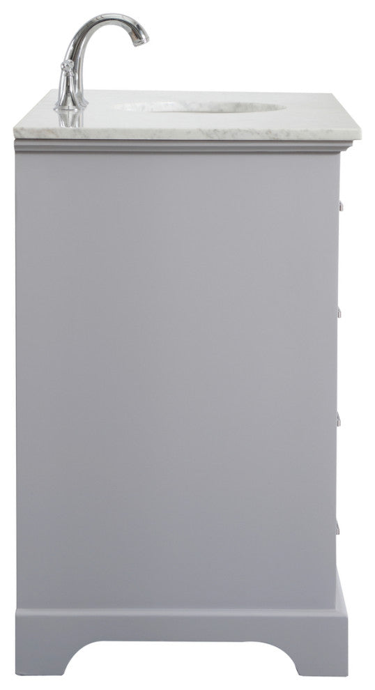 Amber Single Bathroom Vanity, Blue, Light Grey, 48"