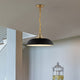 Colony 1-Light Small Pendant, Matte Black With Burnished Brass
