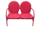 Retro Metal Tulip 2-Seat Double Chair, Pink