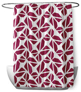 70"Wx73"L Kaleidoscope Graffiti Shower Curtain, Plum