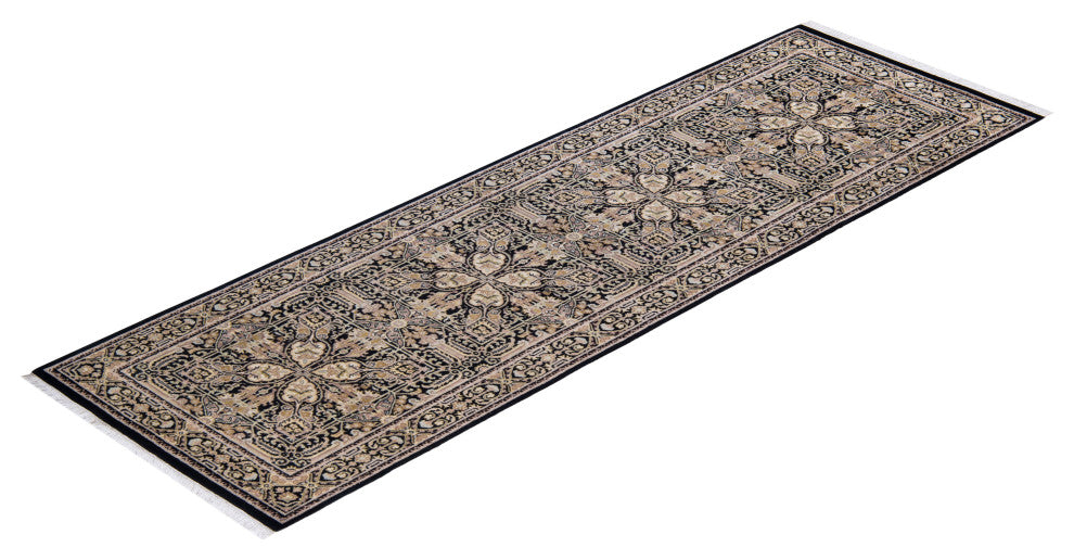 Mogul, One-of-a-Kind Hand-Knotted Area Rug Gray, 2' 7 x 8' 4