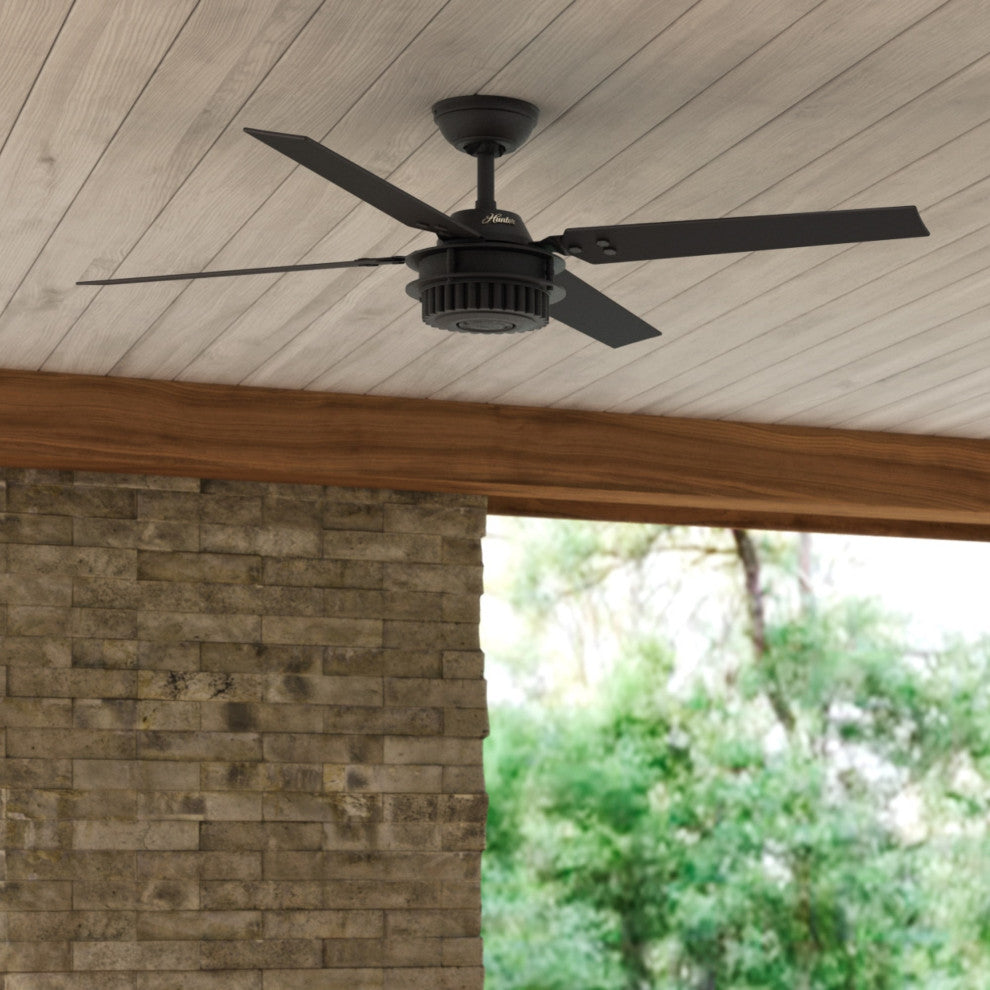 Hunter Fan Company 54" Chronicle Matte Black Ceiling Fan With Wall Control
