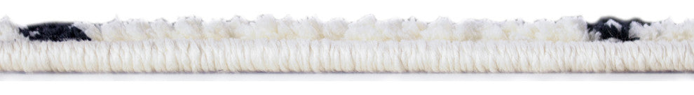 Soft Plush Boho Moroccan Pile Shag Accent Rug 5 x 7, White