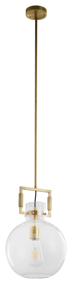 Modern Brass Globe Pendant Light