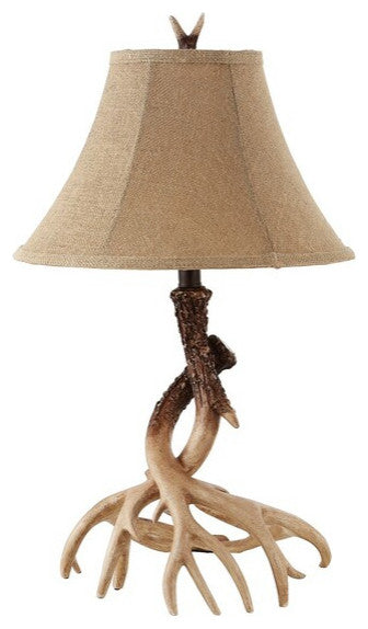 Safavieh Sundance 25.5" H Faux Antler Table Lamp, Brown