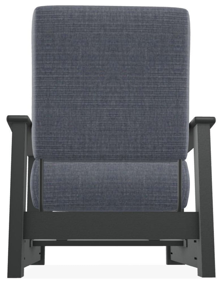 Leeward Deep Seat Outdoor Armchair with Hidden Motion, Proven Denim/Graphite