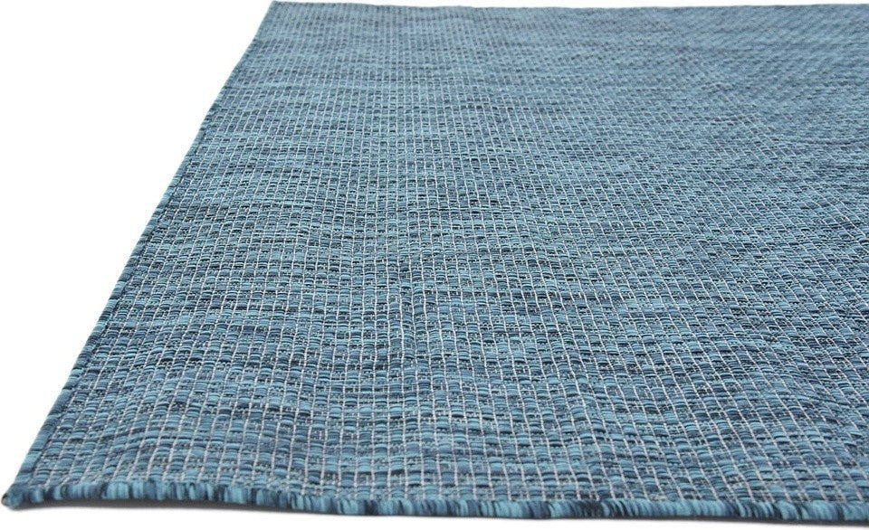 Unique Loom Teal Solid Outdoor 5' 0 x 8' 0 Area Rug