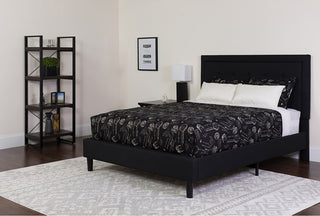 Roxbury Twin Size Tufted Upholstered Platform Bed With Pocket Spring Mattress