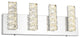 LED Rectangular Wall Sconce With Crystals