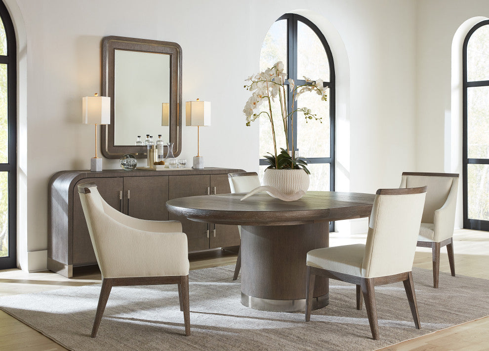 Modern Mood Round Dining Table With1-18in leaf