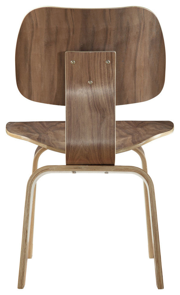 Modern Contemporary Kitchen Wood Dining Side Chair Walnut