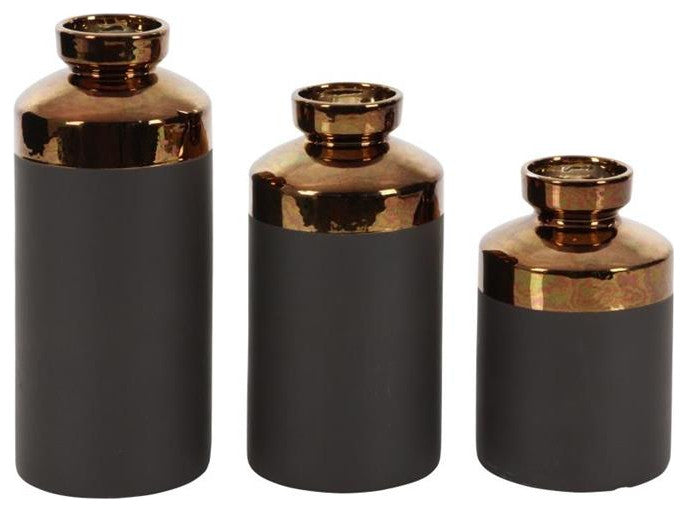 Gray Contemporary Vase, Set of 3