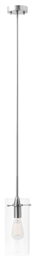 Effimero 1-Light Stem Hung Pendant Lamp, Brushed Nickel