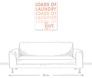 Loads of Laundry, Laughter, and Love Wall Art, Pink, 24x30