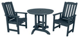 Lehigh 3-Piece Round Dining Set, Federal Blue