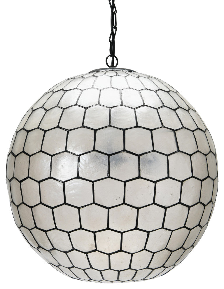 Capiz Honeycomb Ceiling Light, Extra Large