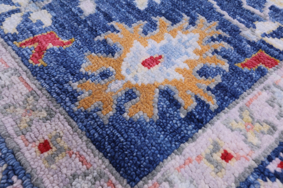8' 10" X 11' 11" Handmade Turkish Oushak Wool Rug - Q13373