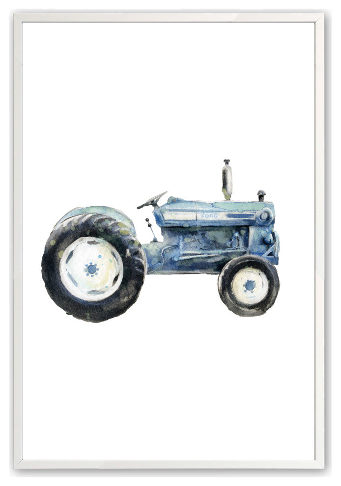 Opaque White 18" x 24" Tractors, Set of 3