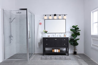 Elegant Lighting LD2325 Gene 5 Light 47"W Vanity Light - Brass