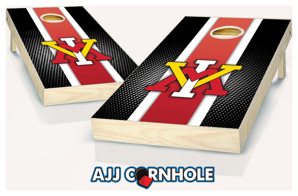 Virginia Military Institute Striped Cornhole Set