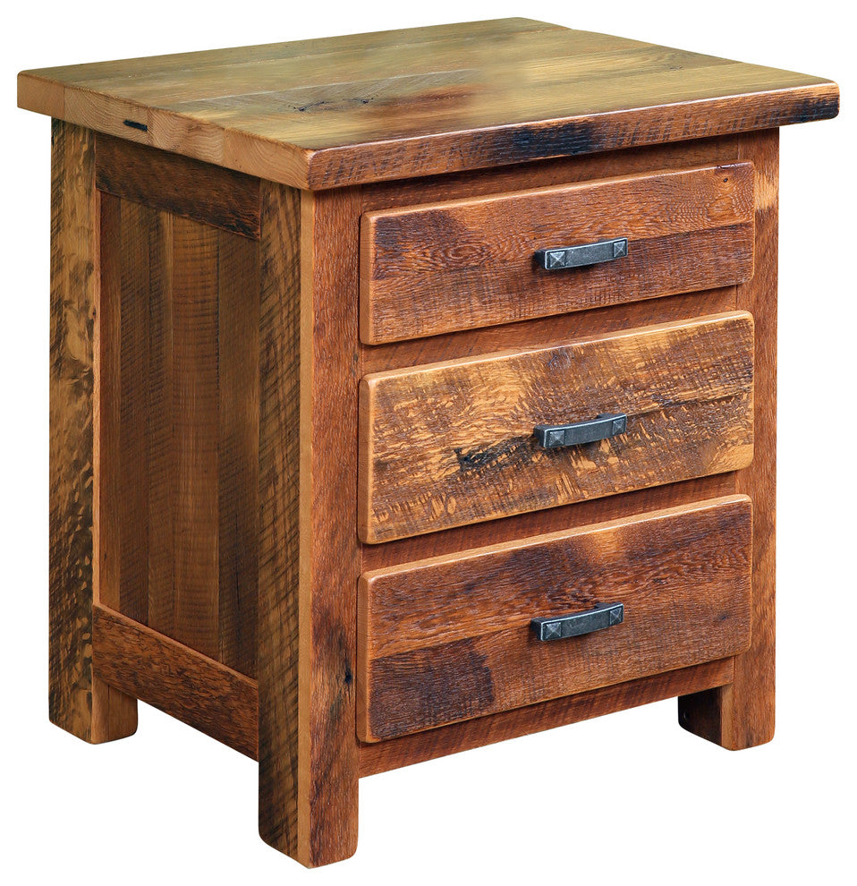 Reclaimed Barn Wood Nightstand, Rustic