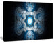 Cabalistic Clear Blue Texture, Oversized Abstract Canvas Art Print, 60x40