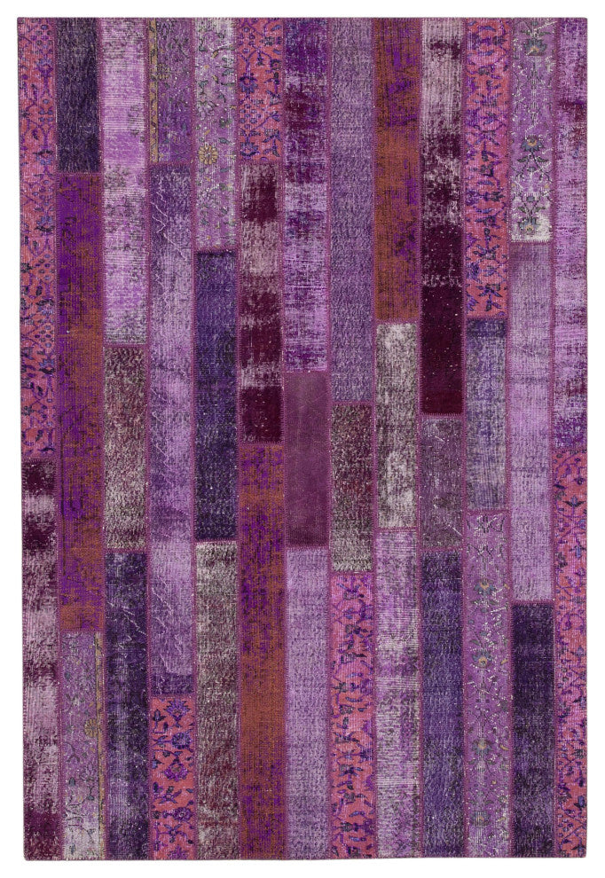 Rug N Carpet - Handwoven Oriental 6' 9" x 10' 0" Boho Patchwork Area Rug