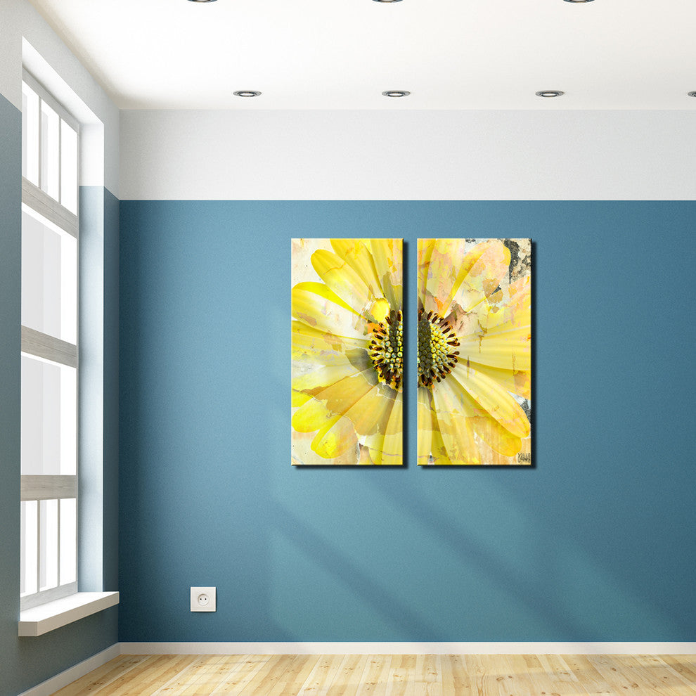 Painted Petals XCVI Wrapped Canvas, 2-Piece Set