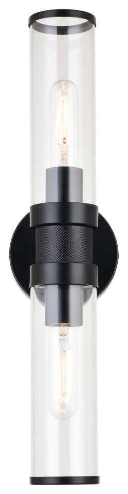Levitt 2 Light Wall Light Black
