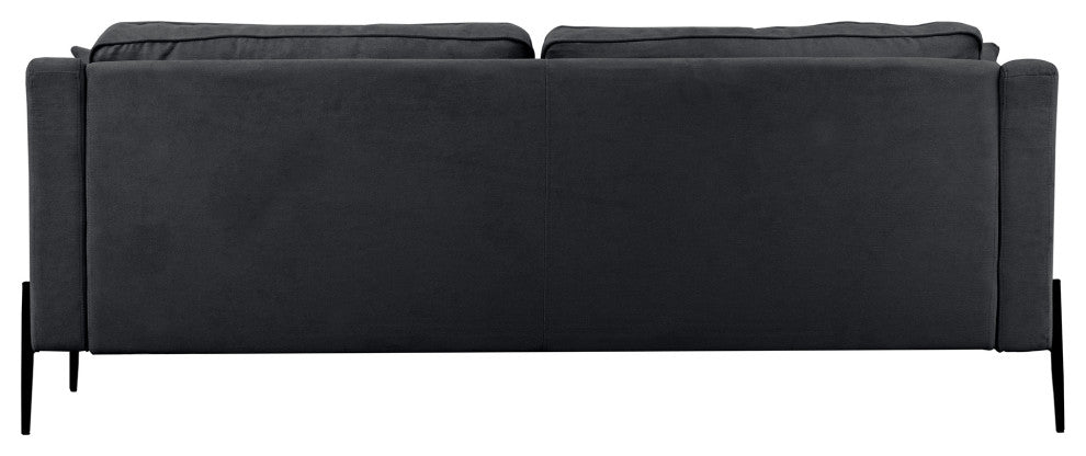 81 Inch Polyester Modern Loveseat Sofa with Two Pillows, Grey